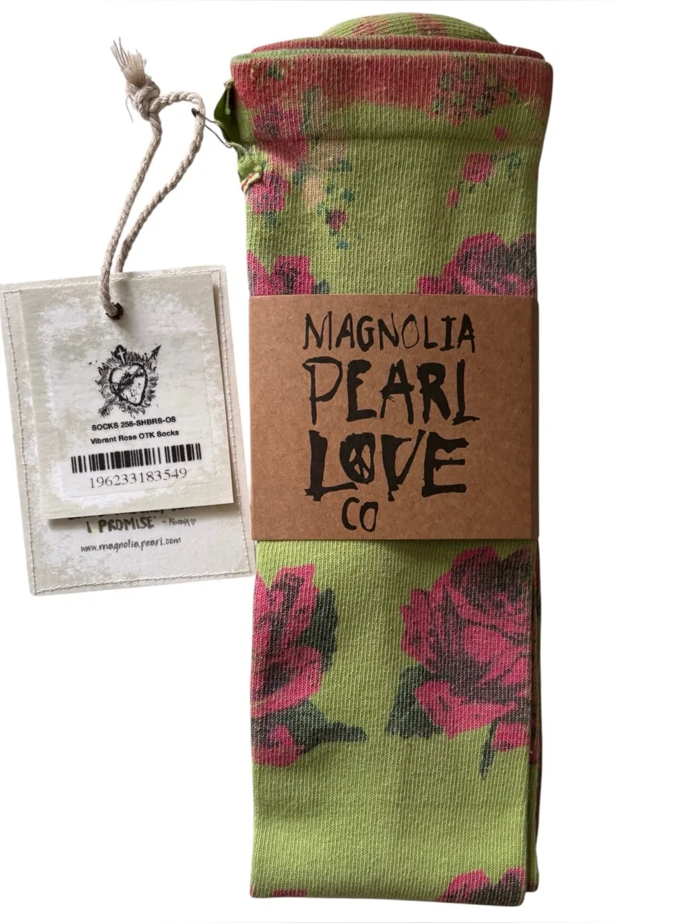MAGNOLIA PEARL RARE Limited Edition Release Vibrant Rose OTK Socks NWT